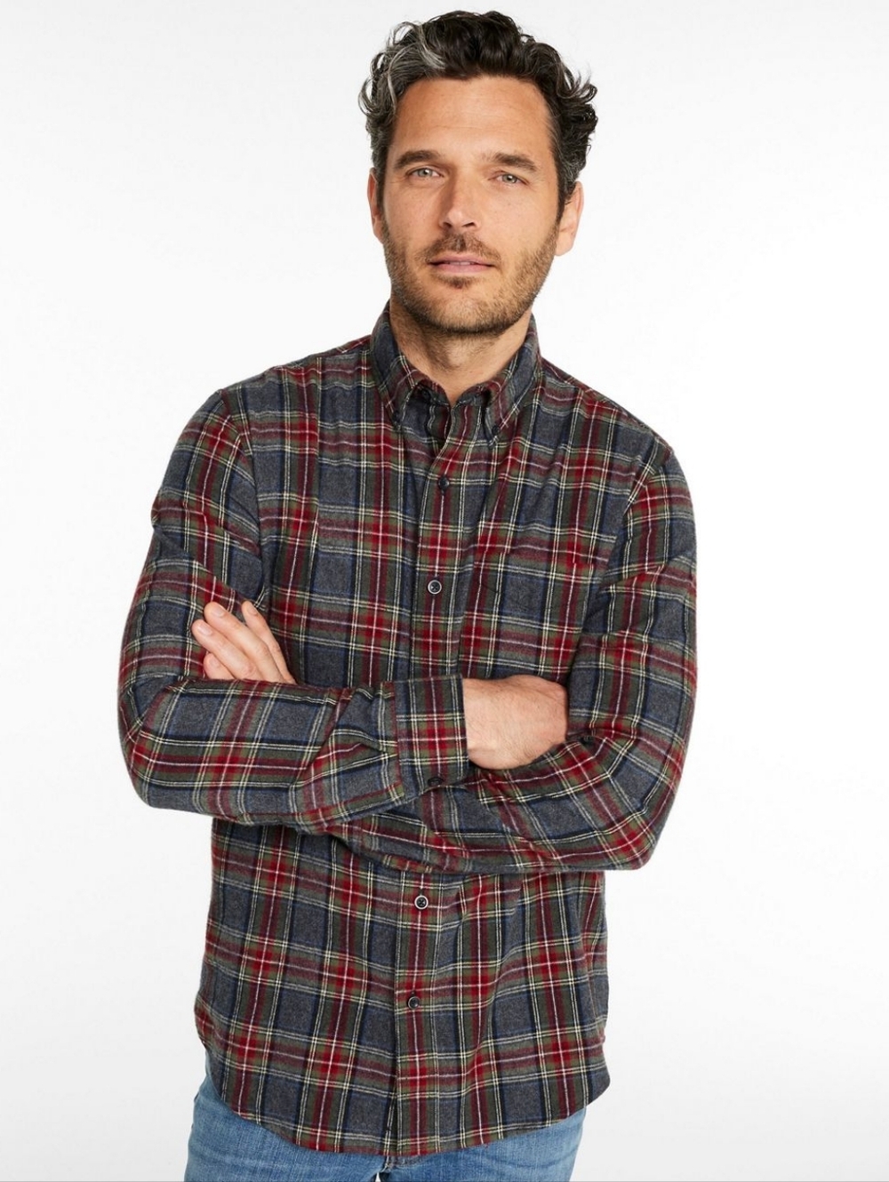 L.L. Bean Men's Scotch Plaid Flannel-Size Large Tall